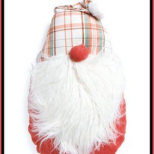 NEW RARE Novagratz Large Orange Halloween Gnome Shaped Pillow 13" x 22"